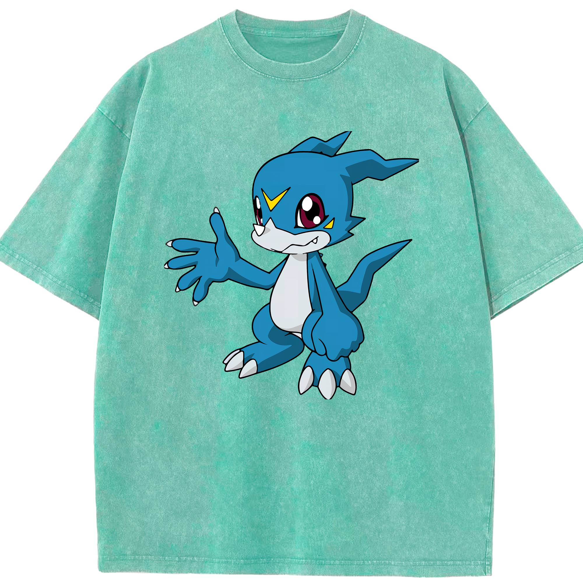 （画像用） Digimon デジタルモンスター/デジモン 綿100% ヴィンテージ風 半袖Tシャツ（フロントプリント）